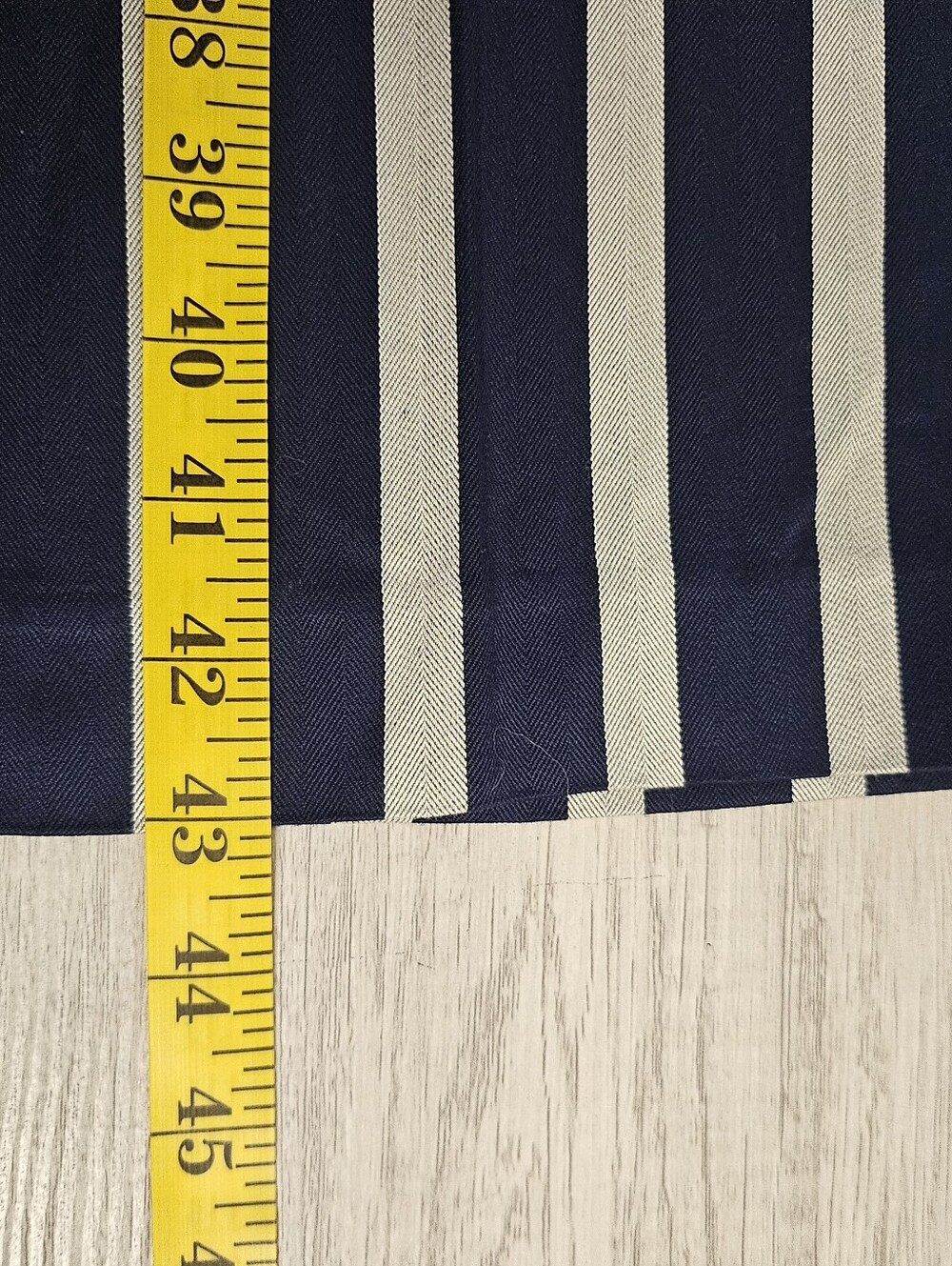 Ann Taylor Factory Dress Pants 8 Navy Light Grey Striped Wide Leg High Rise New - Picture 13 of 14